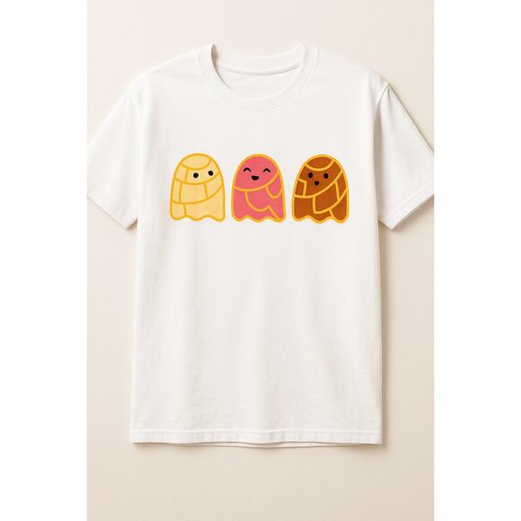 Unbranded Tops - Cute Concha Bread Ghost T-Shirt – Unisex Graphic Tee
